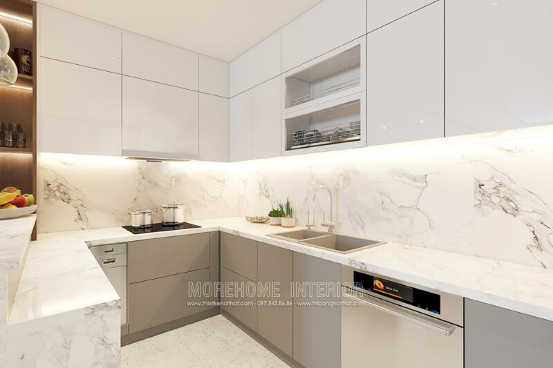 Tủ bếp đẹp, tủ bếp đẹp hiện đại, tủ bếp An Cường, tủ bếp cao cấp