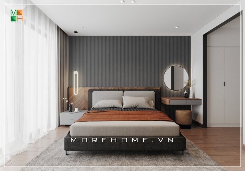 Thiết kế bàn trang điểm treo độc đáo bằng gỗ công nghiệp cho chung cư, nhà phố, biệt thự phong cách hiện đại
